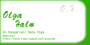olga halm business card